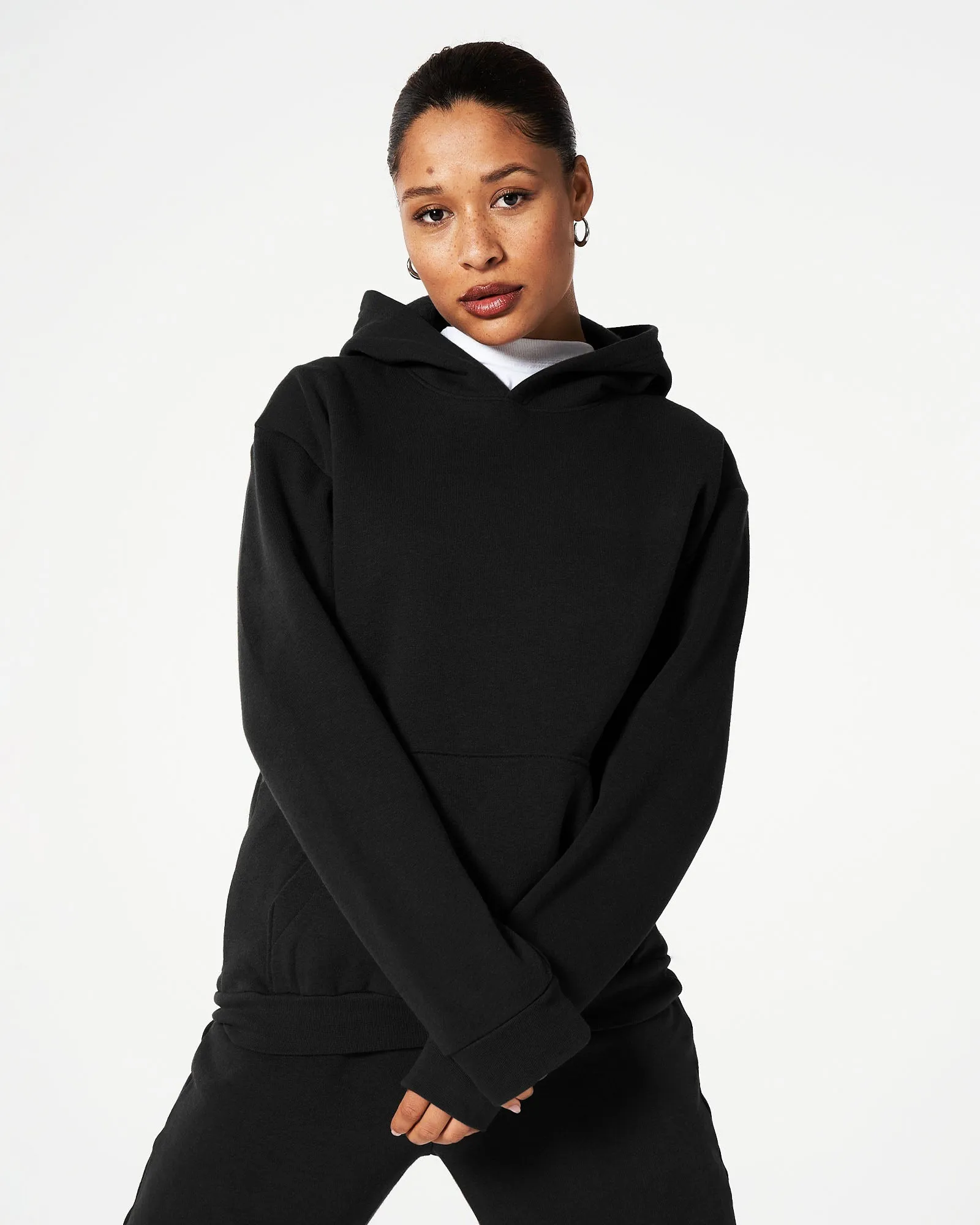 Unisex Black Tracksuit Set - American Apparel® Hoodie & Sweatpants Set
