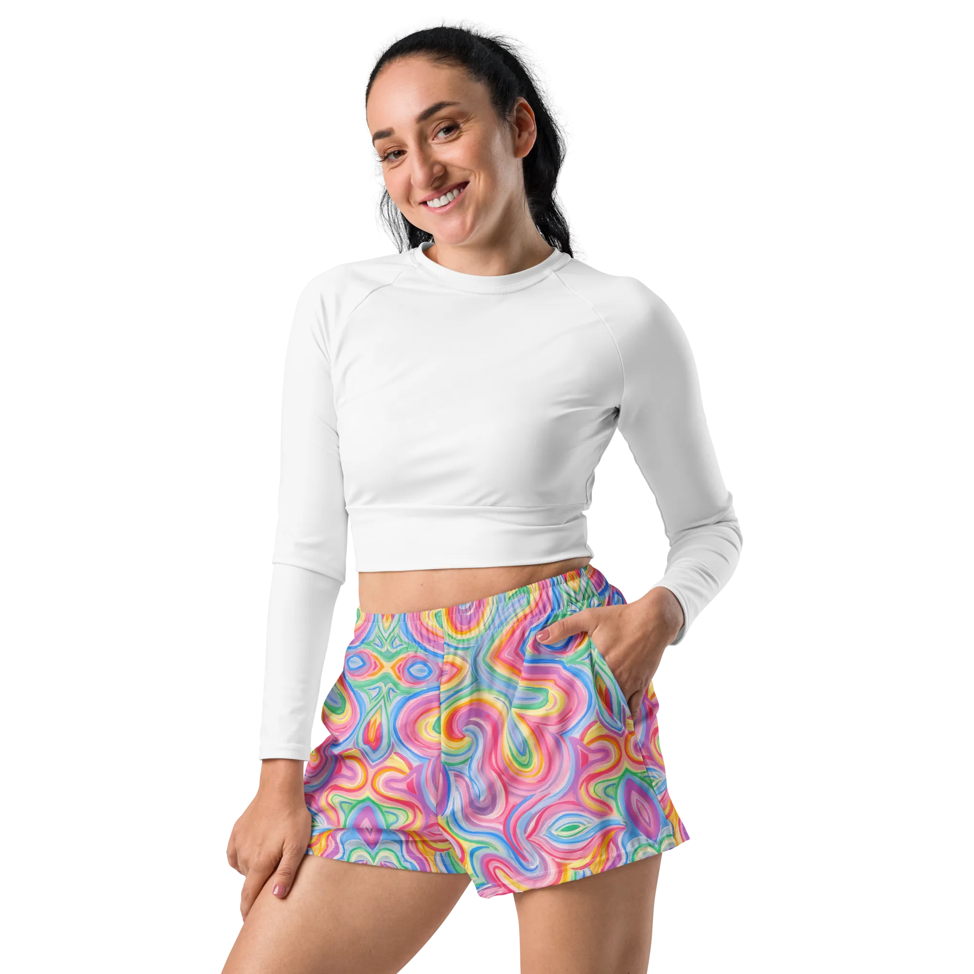 Unisex Running Shorts (Recycled Material)- "Unicorn" Design