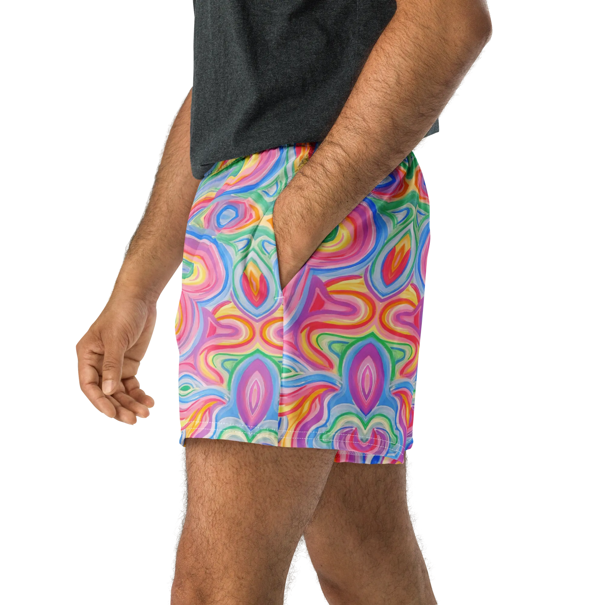 Unisex Running Shorts (Recycled Material)- "Unicorn" Design