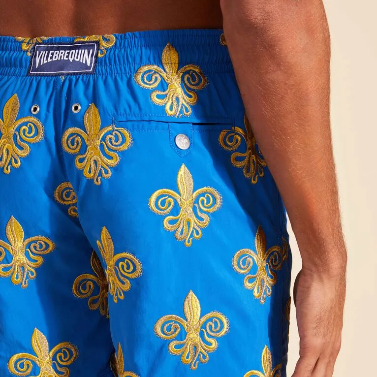 VILEBREQUIN Men Swim Shorts Embroidered Fleur de Poulpes - Limited Edition