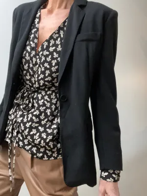 Vintage Black Fitted Blazer