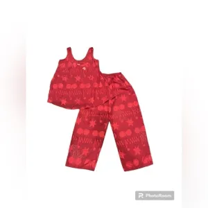 Vintage Gold Label Victoria’s Secret Red Sheer Pajama Set Size Small NWT