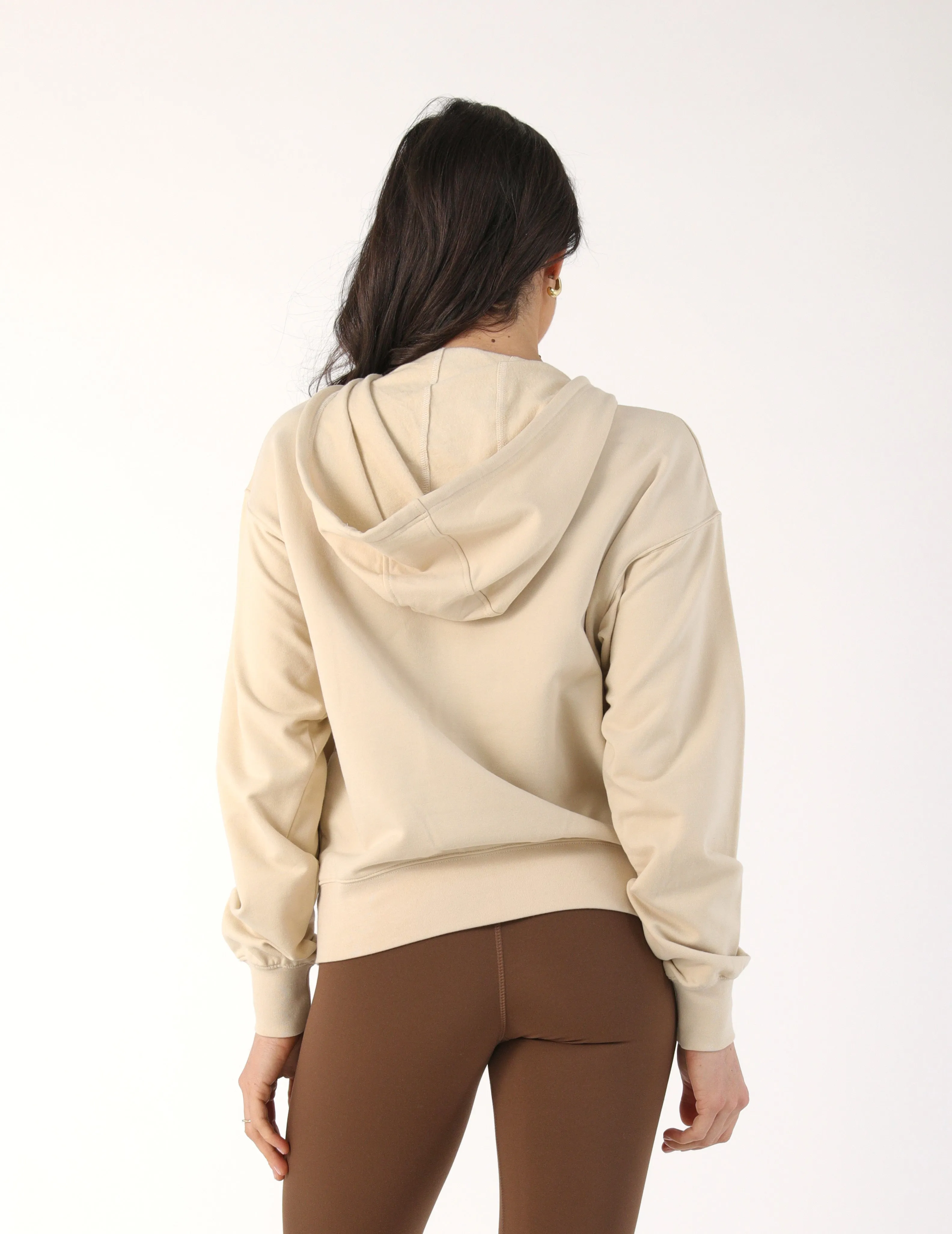 Vintage Oversized Zip Up: Oatmilk/Chocolate/Latte/Black