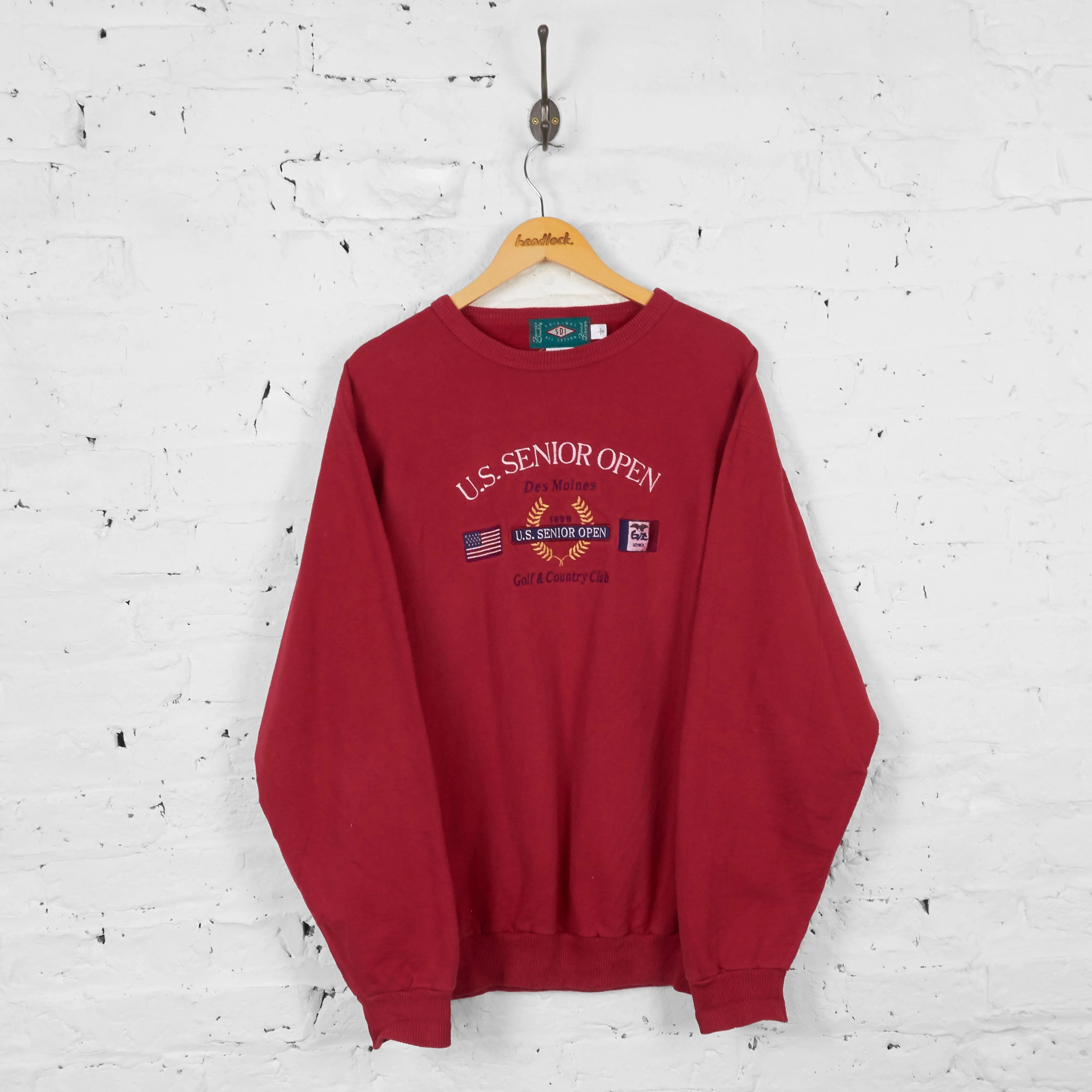 Vintage U.S Senior Open Sweatshirt - Red - L
