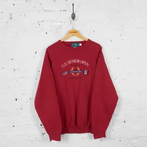 Vintage U.S Senior Open Sweatshirt - Red - L