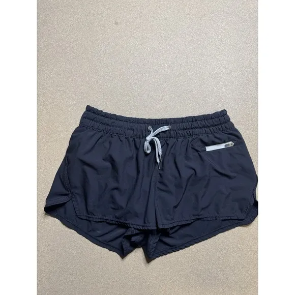 Vuori Dash Shorts Womens Medium Black Zipped Pockets Running Activewear Workout