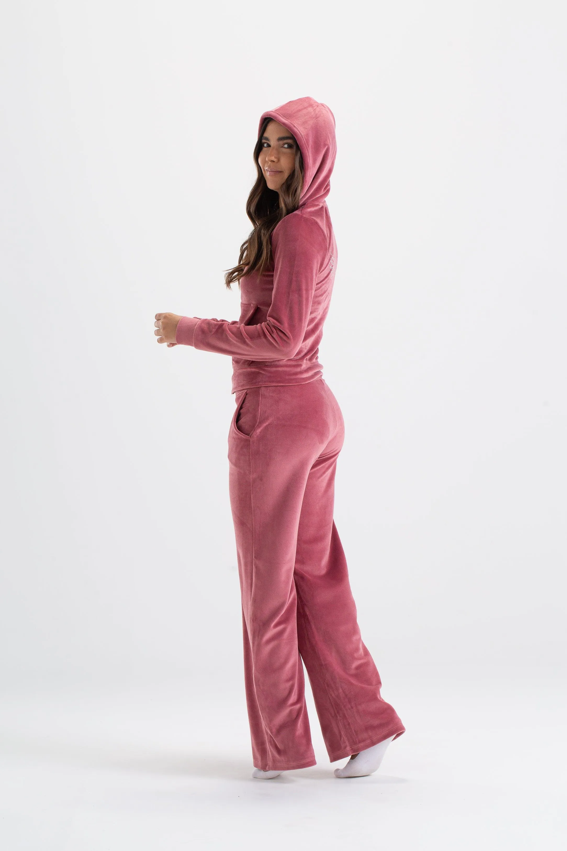 Warm Pink Velvet Pyjama Set
