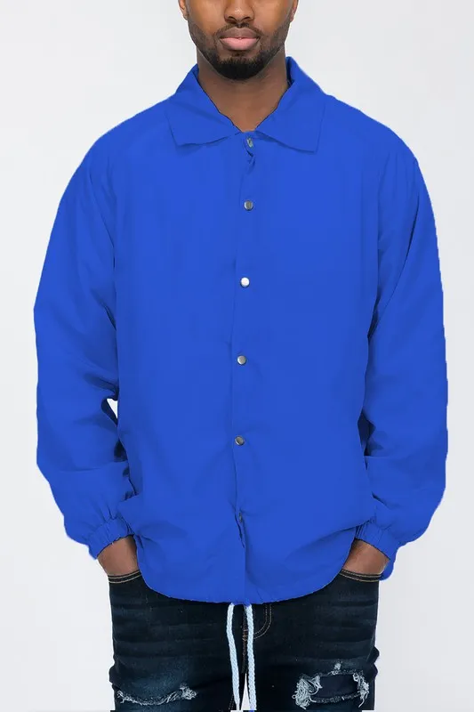 Weiv Men's Casual Windbreaker Coaches Jacket