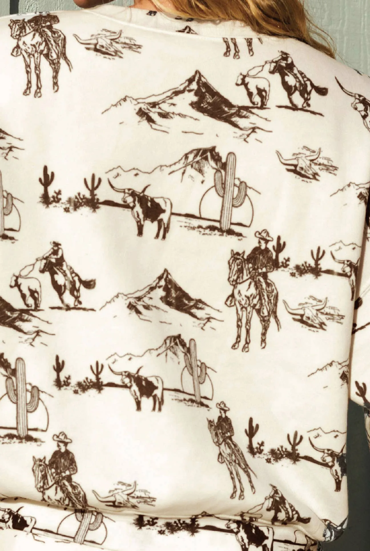 Western Sweatshort/Sweatshirt Matching Set