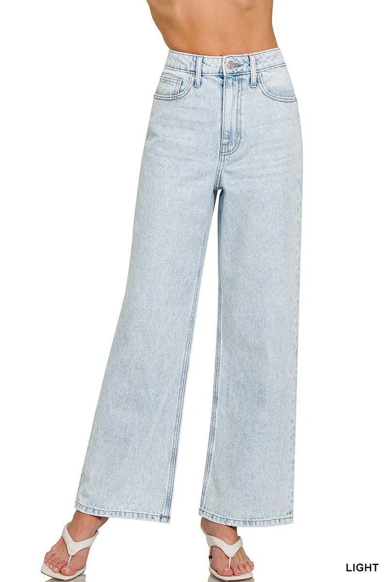 Wide Leg Denim Pants