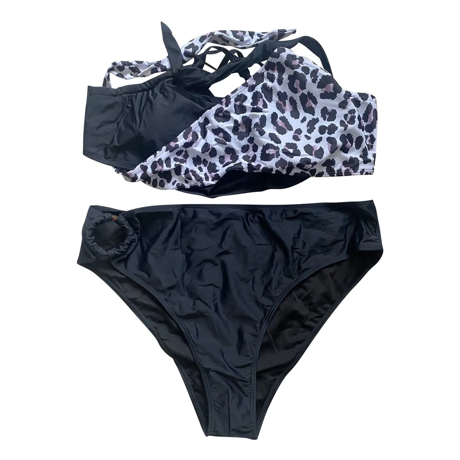 Wild Beauty Leopard Print Plus Size Bikini Set