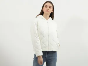 Women Quilted Hooded Neck Jacket
