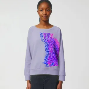 Women's Graphic Sweatshirt | Double Neon Leopard
