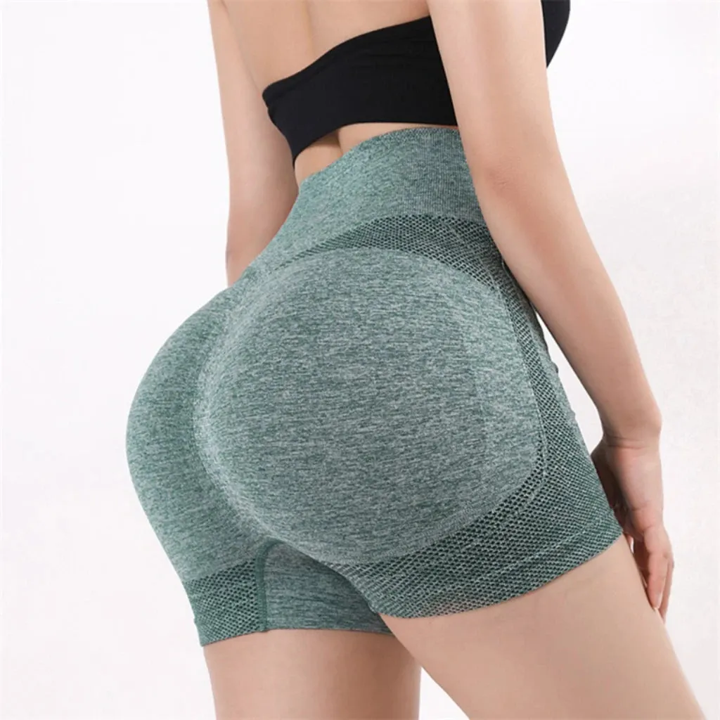 Women's High Waist Yoga Workout Shorts