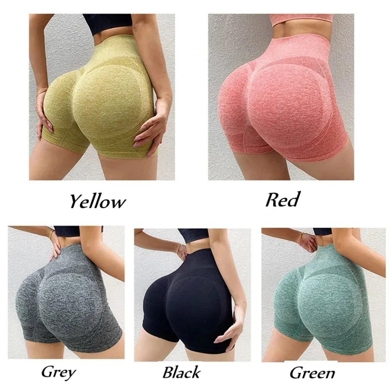 Women's High Waist Yoga Workout Shorts