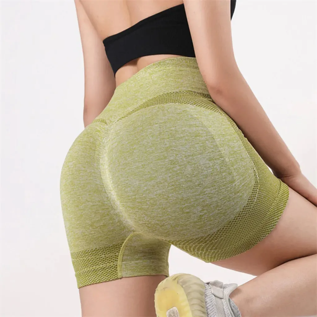 Women's High Waist Yoga Workout Shorts