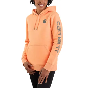 Women's Relaxed Fit Midweight Logo Sleeve Graphic Hoodie
