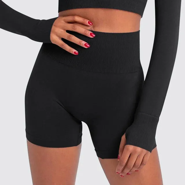 Women's Seamless Yoga Set Tracksuits - Workout Gym Clothing