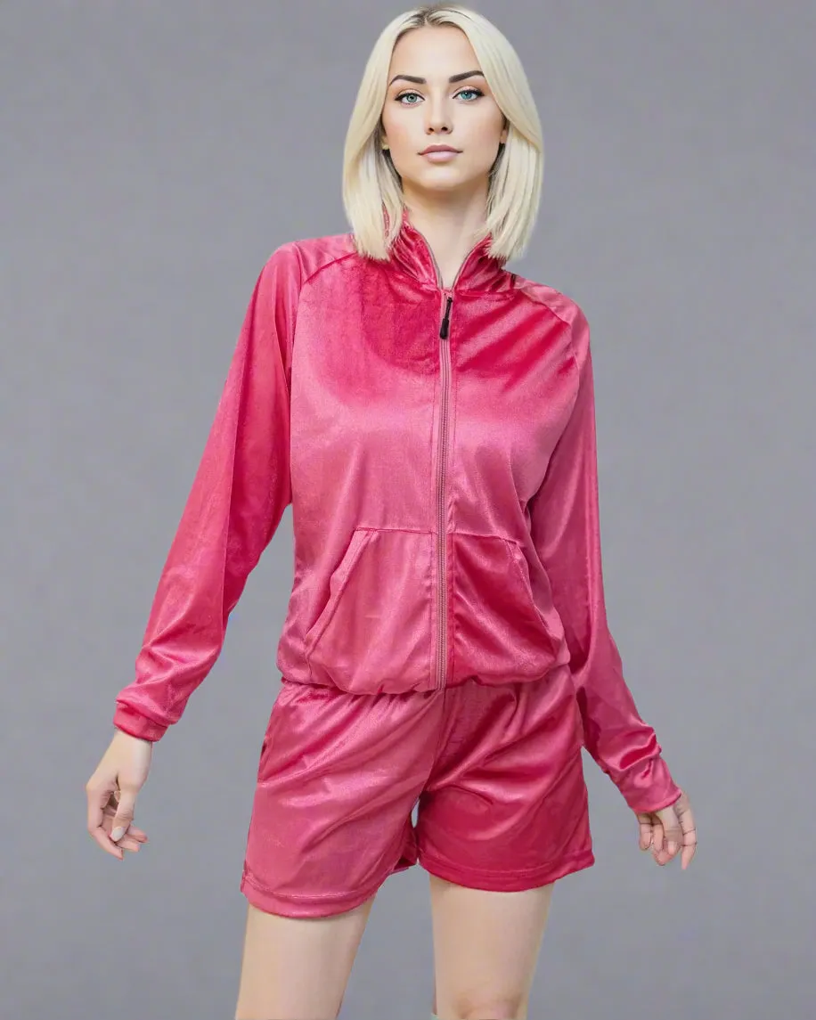 Women's Valvet Hoodie & Shorts Set