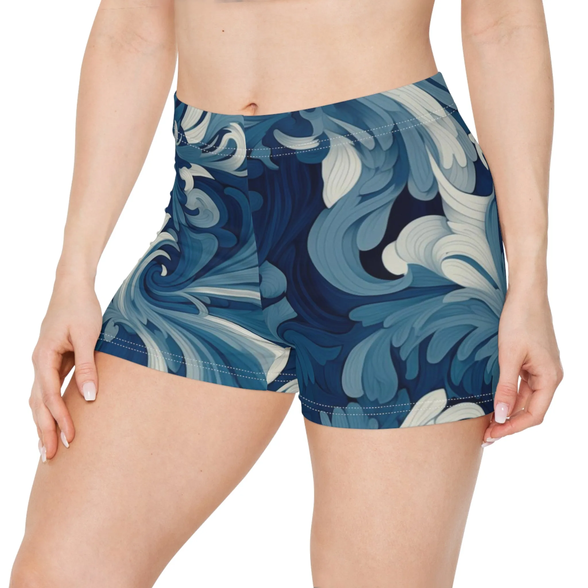 Workout Shorts - Celestina Tadasana Scroll