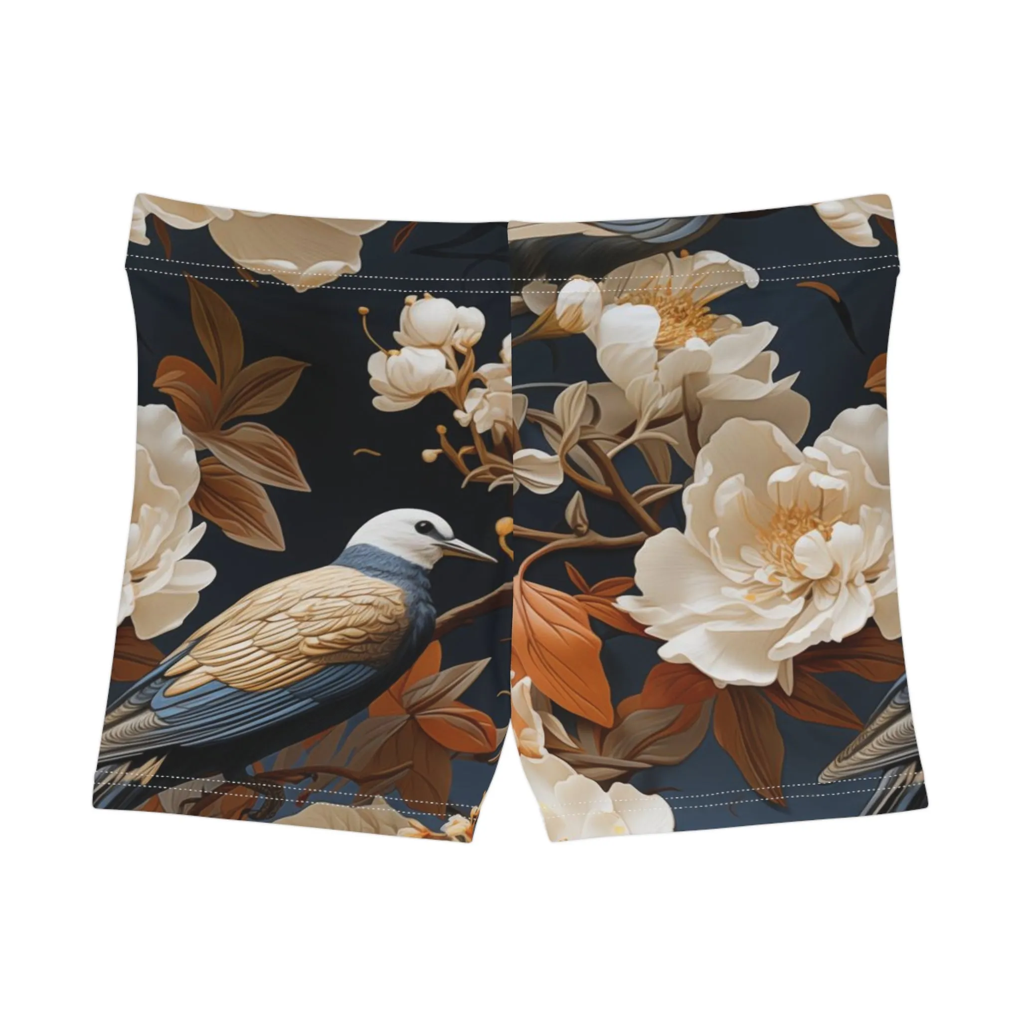 Workout Shorts - Madalena Makarasana Chinoiserie