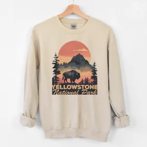 YELLOWSTONE NATIONAL PARK SAND CREWNECK SWEATSHIRT