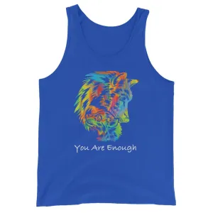YOU ARE ENOUGH WOLF and BABY Inspirational Custom Graphic Tank for Men