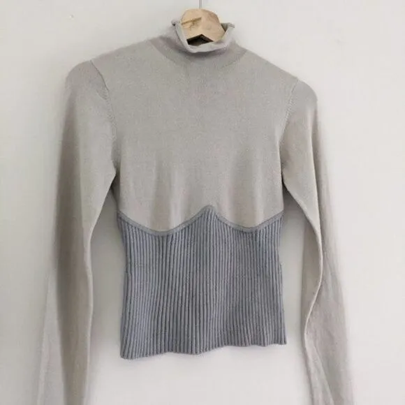 ZARA COMBINATION CONTOUR SWEATER TURTLENECK